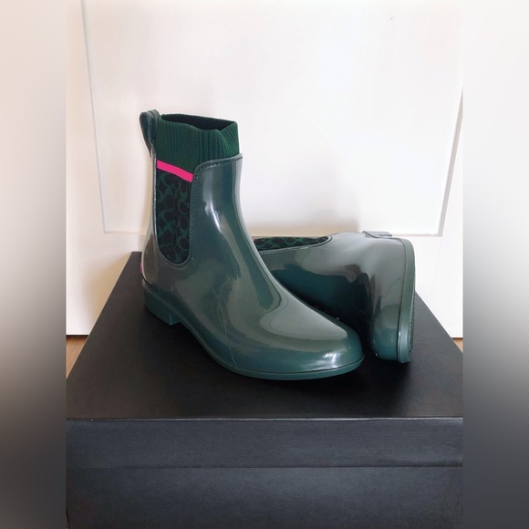 COACH Rubber Rainbootie US 7 *NEW WITH BOX* - Picture 7 of 8